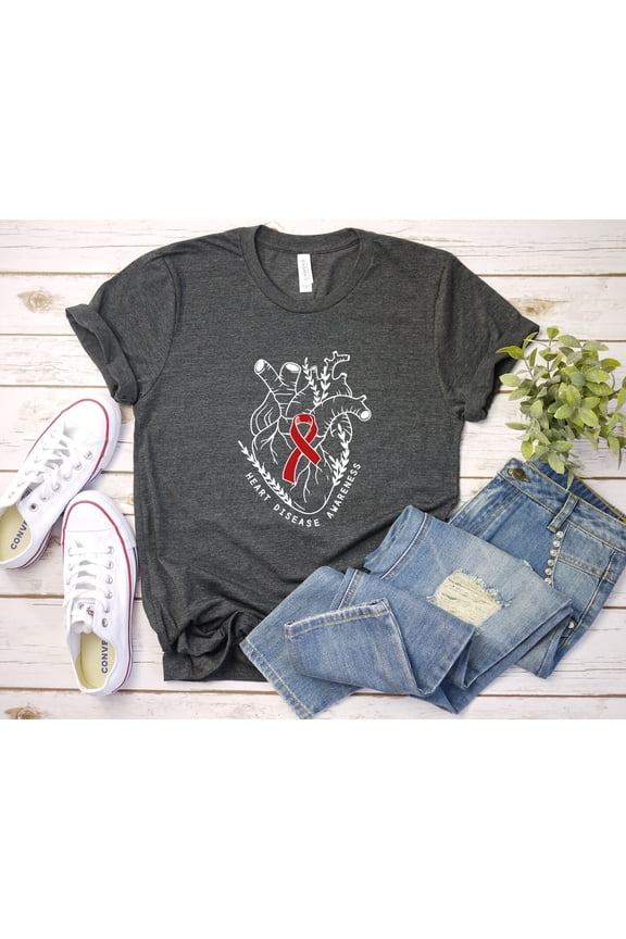 Heart Disease Awareness Shirts, I Wear Red Shirt, Heart Surgery Shirt, CHD Awareness Shirt, Heart Disease Month Tee, Hearth Warrior Gifts All Size S-5XL