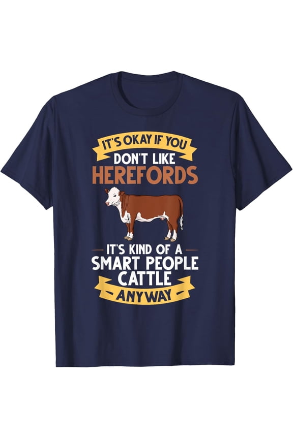 Hereford Cattle Cow Bull Beef Farm T-Shirt All Size S-5XL