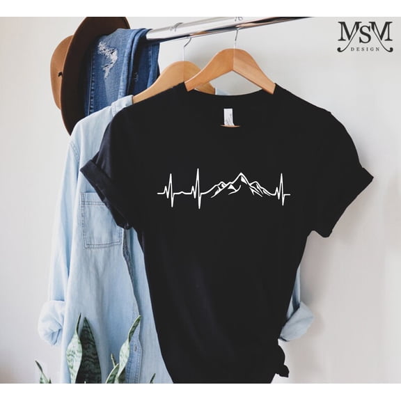 Velto Hiking Shirt, Mountains Heartbeat Shirt, Hiking T Shirt, Nature T Shirt, Hiking Mom Shirt, Nature Lover Shirt, Adventure Shirt, Outdoor Tee All Size S-5XL