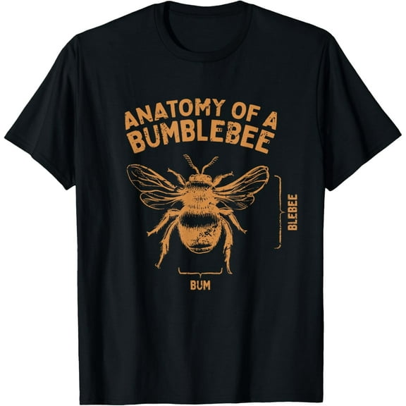 Velto HoneyBee Lover - Cute Anatomy of a Bumblebee T-Shirt All Size S-5XL