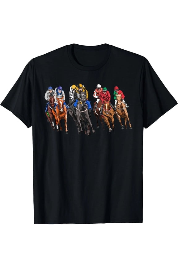 Horse Racing Jockey Racer Derby Rider Race Track Gifts T-Shirt, Unisex Tee All Size S-5XL