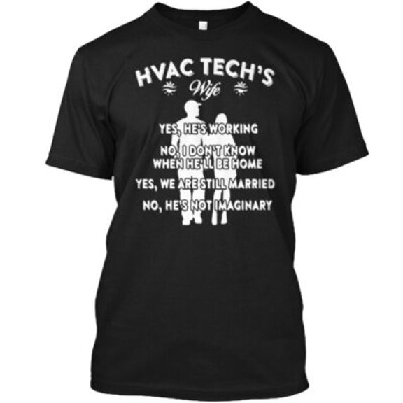 Velto Hvac Tech's Wife T-Shirt Made in the USA All Size S-5XL