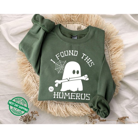 Velto I Found This Humerus Ghost Sweatshirt & , Nursing School Clothing, Fall Sweater, Happy Holiday Party , Happy Holiday Gift All Size S-3XL