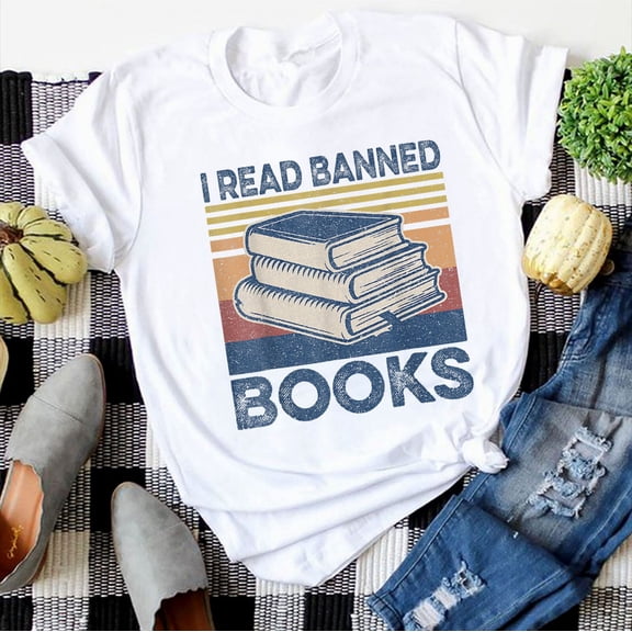 Velto I Read Banned Books T-Shirt, Banned Books Week Shirt, Librarian Freadom Reader All Size S-5XL