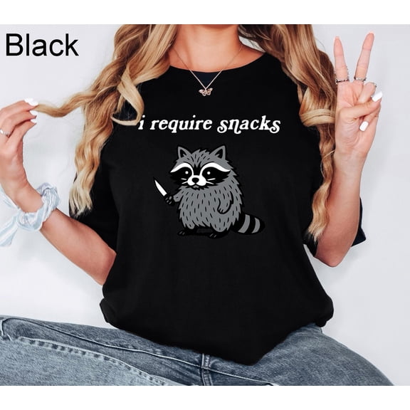 Velto I Require Snacks T-shirt, Tshirt, Goblincore Animal Lover Gift, Cozy Snack Gremlin Shirt, I Require Snacks, Sweatshirt All Size S-5XL