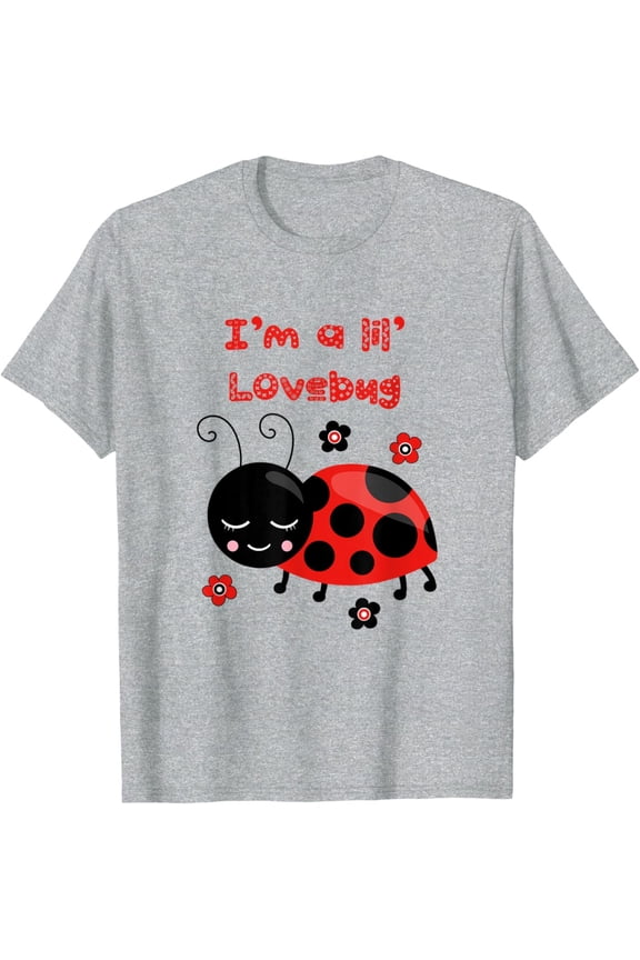 I'm A Lil Lovebug Love Bug Ladybug and Flowers T-Shirt All Size S-5XL