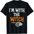 thumbnail image 1 of Velto I'm With The Witch Couples Costume For T-Shirt All Size S-5XL, 1 of 5