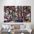 thumbnail image 1 of Velto Illustration Of A Street In New York, Times Square Canvas, New York Wall Decor, City Landscape Art, New York Landscape Canvas, 12x16 UNFRAMED, 1 of 4