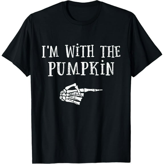 Velto Im with pumpkin matching partner couple costume T-Shirt All Size S-5XL