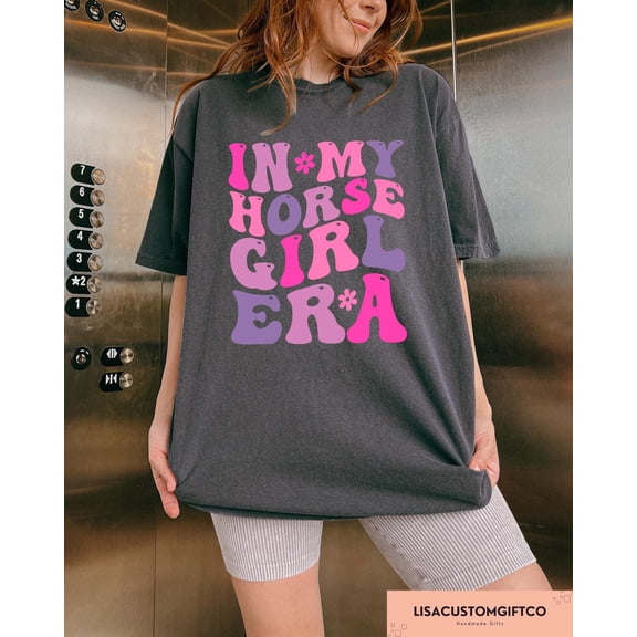 Velto In My Horse Girl Era T-shirt, Equestrian Riding Graphic Apparel, Western Horse Lover Outfit, Cute Gift Clothing for Riders Fullsize S-5XL Shirt