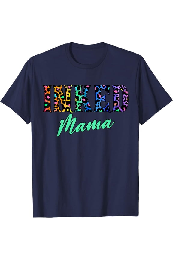 Inked Mama - Tattooed Mom with Leopard Print Attitude T-Shirt All Size S-5XL