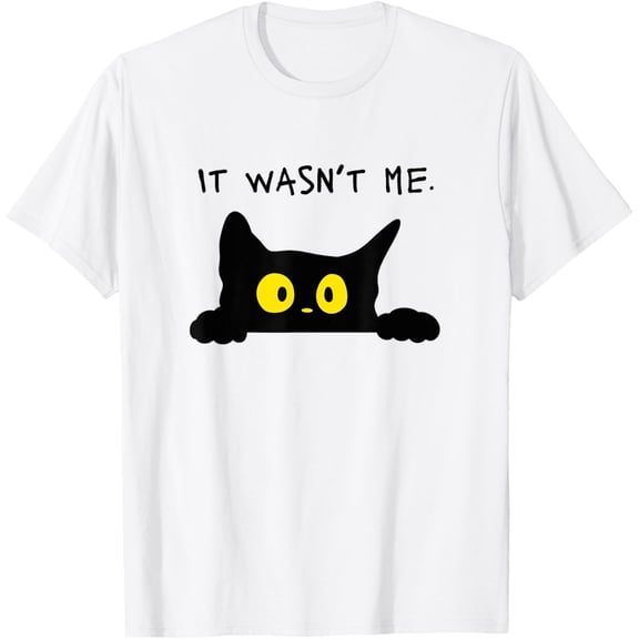 Velto It Wasn’t Me, Cat Black,Blackcat Gifts,Black Cat Yellow Eyes T-Shirt All Size S-5XL