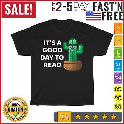 Velto It's A Good Day To Read A Book Cactus Vintage T Shirt Men Women Fashion 2023 All Size S-5XL