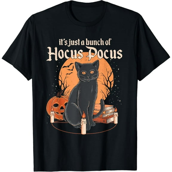Velto It's Just A Bunch Of Hocus Pocus Cat T-Shirt All Size S-5XL