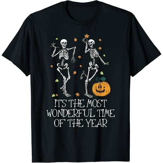 Velto It's The Most Wonderful Time Of The Year Skeleton T-Shirt All Size S-5XL
