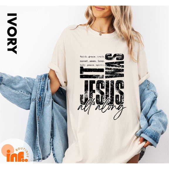 Velto It Was Jesus All Along T-Shirt, Christian Bible Verse Tee, Faith Leopard Jesus Shirt, Religious Shirt for Women, Jesus Lover T-Shirt All Size S-5XL