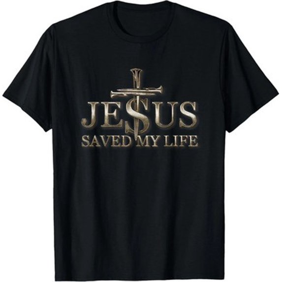 Velto Jesus Christ T-Shirt – Saved My Life, Christian Faith Gift Tee All Size S-5XL
