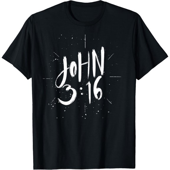 Velto John 3 16 - Christian Faith Bible Verse T-Shirt All Size S-5XL