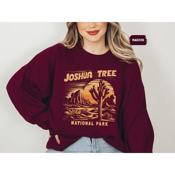 Velto Joshua Tree National Park Sweatshirt, California Hiking Sweatshirt, Joshua Tree Crewneck Desert Sweater Joshua Tree Shirt National Park Gift All Size S-3XL