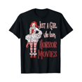 thumbnail image 1 of Velto Just A Girl Who Loves Horror Movies Clown T-Shirt All Size S-5XL, 1 of 5
