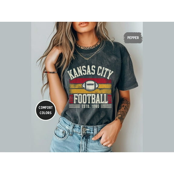 Velto Kansas City T-shirt, Unisex Tee, Football Fan Shirt, Vintage Style Kansas Shirt, Game Day Apparel All Size S-5XL