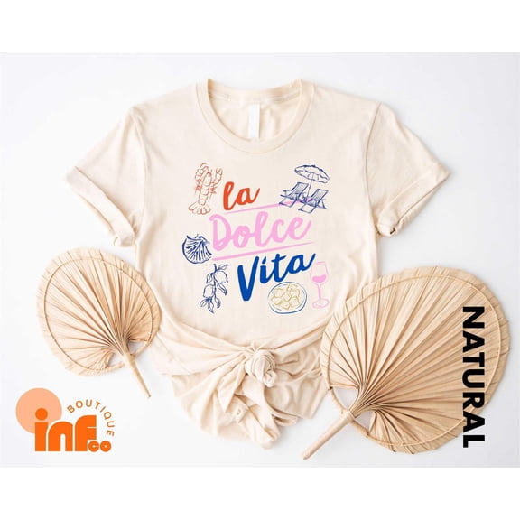 Velto La Dolce Vita Vibes T-Shirt, Martini Summer Shirt, Aesthetic Ocean Inspired La Dolce Vita Tee, Coastal Lobster Shirt, Dolce Vita All Size S-5XL