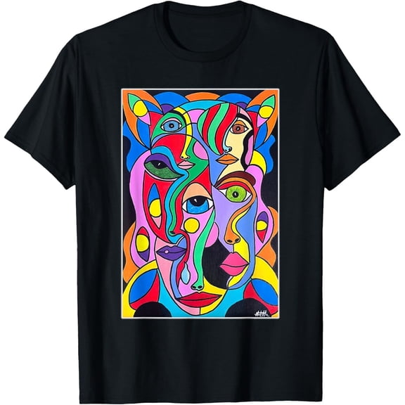 Velto La Face Cachee Hidden Emotions Abstract Retro Pop Art T-Shirt All Size S-5XL
