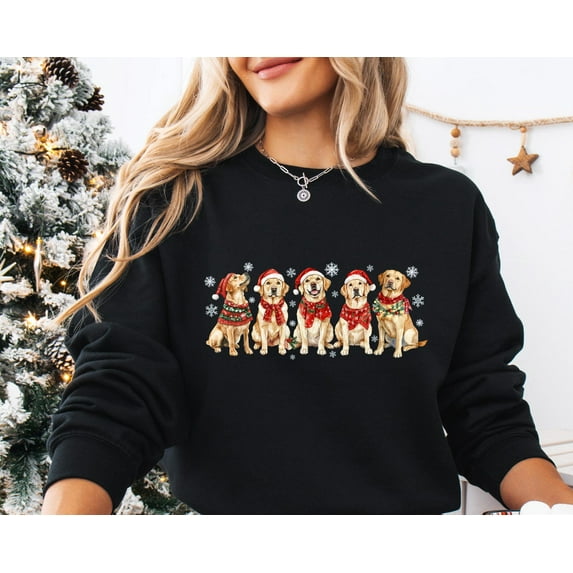 Velto Labrador Retriever Happy Holiday Sweatshirt, Labrador Mom Sweater, Dog Happy Holiday ,Labrador Retriever,Labrador Happy Holiday Gift,Labrador Xmas All Size S-5XL