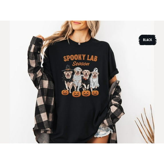 Velto Labrador Retriever happy holiday Shirt, Pumpkin TShirt Lab happy holiday tee Black Labrador Mom gift Lab dog Fall gift Lab mama All Size S-5XL