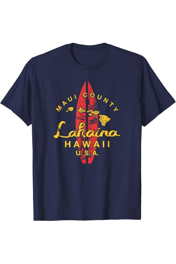 Lahaina Hawaii Maui Surfing T-Shirt All Size S-5XL