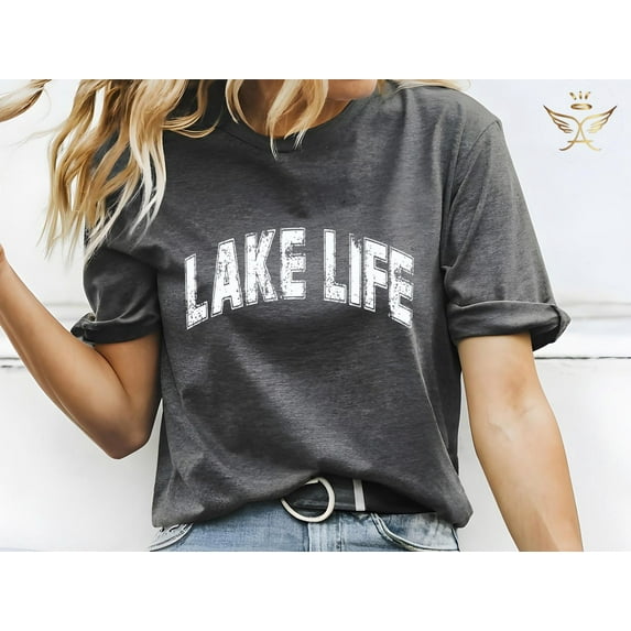 Velto Lake Life Graphic Tshirt Vacation Outfit Travel Inspired Casual Summer Adventure Camper Gift Apparel Fullsize S-5XL Shirt