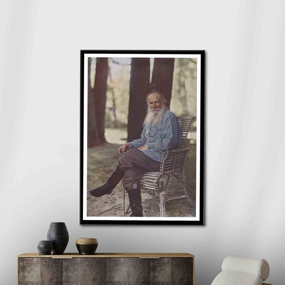 Velto Leo Tolstoy, Portrait, Famous Quote Wall Decor, Leo Tolstoy Artwork, Portre Artwork, Celebrity Art, Famous Canvas Art Canvas, 12x18 UNFRAMED