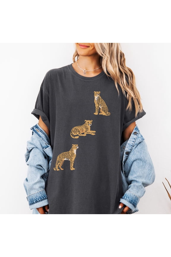 Leopard Print T-Shirt: Retro Boho Oversized Tee All Size S-5XL