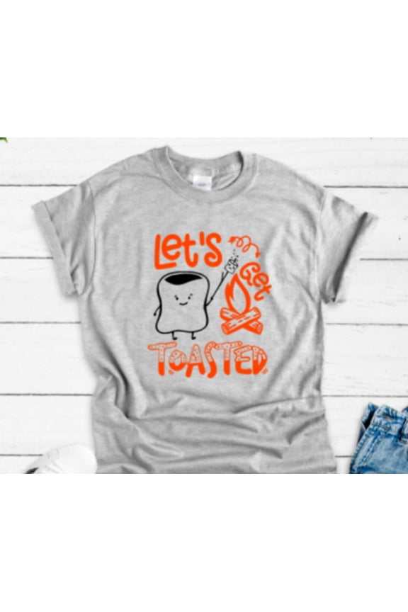 Let's Get Toasted Marshmallow Gray Short Sleeve Unisex T-shirt All Size S-5XL