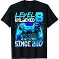 thumbnail image 1 of Velto Level 8 Unlocked 8th Birthday Gamer 8 Year Old Gift T-Shirt Fullsize S-5XL Shirt, 1 of 5
