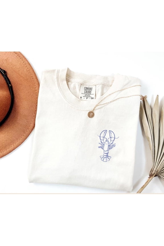 Lobster Shirt Trendy Coastal Tee Nautical Graphic T-Shirt Italian Summer Vibes Preppy Lobster Tshirt Maine Beach Vacation Top All Size S-5XL