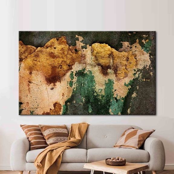 Velto Loft Wall View Wall Art, Abstract Brown, Old Texture, Modern Living Room And Office Decor