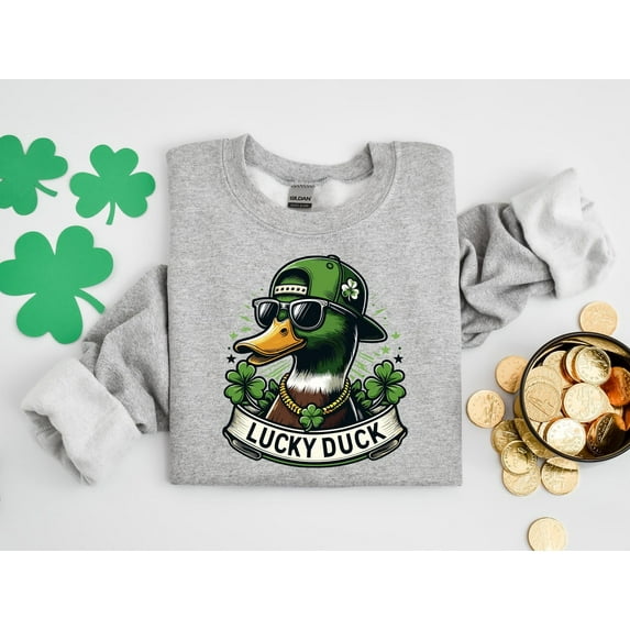 Velto Lucky Duck St. Patricks Day Sweatshirt, Irish Patricks Day Shirts, Cute St Paddys Day Shirt, St Patrick Day Lucky Shirt, Lucky Carnival Tee All Size S-5XL