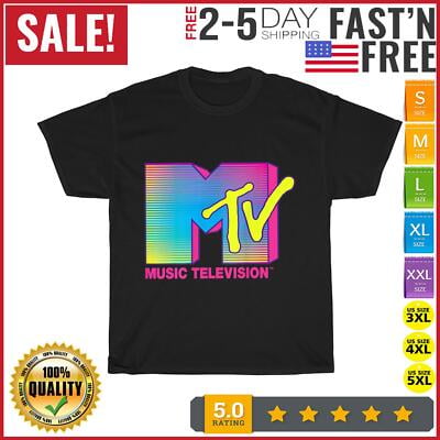 Velto MTV Logo Fluorescent Vintage T Shirt Men Fashion 2023 Women T Shirt Short Sleeve All Size S-5XL