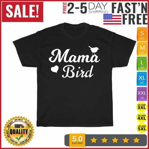 Velto Mama Bird Shirt Vintage T Shirt Men Fashion 2023 Women T Shirt Short Sleeve All Size S-5XL