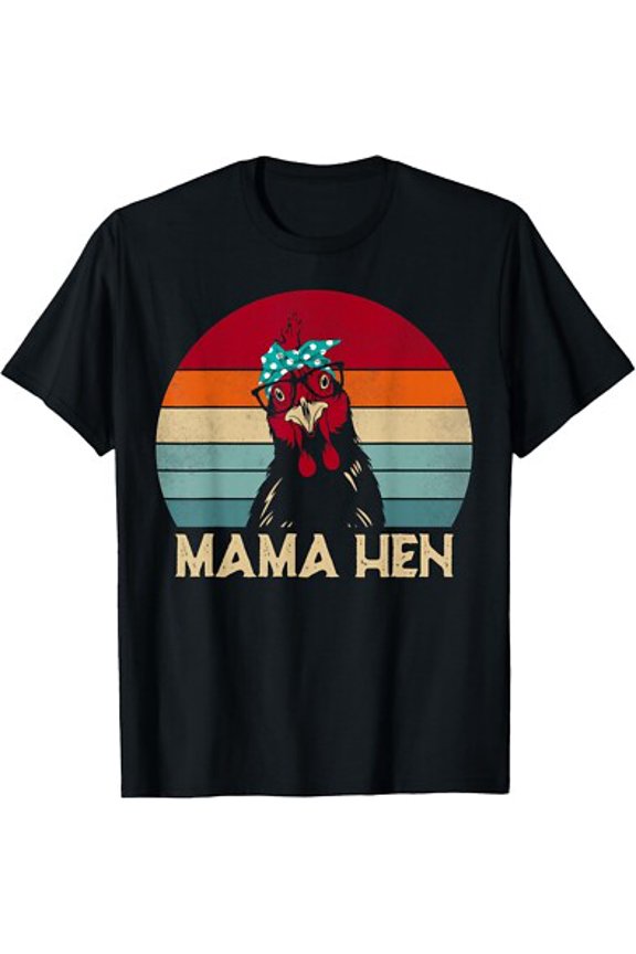 Mama Hen Chicken Mom Gifts Pajamas Retro Retro Cute Unisex T-Shirt All Size S-5XL