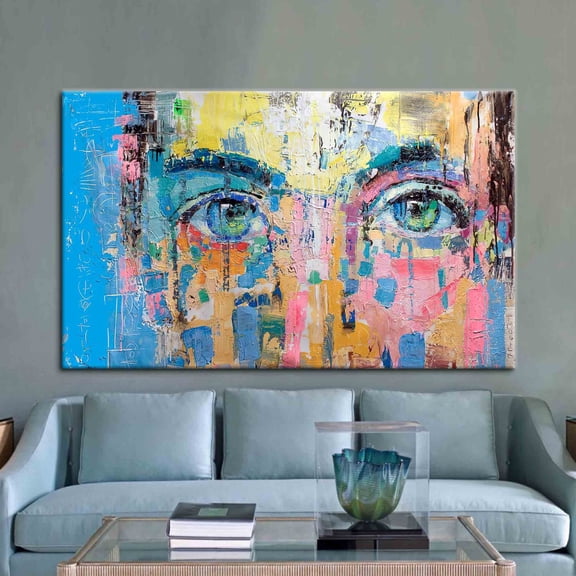Velto Man Art Canvas, Modern Portrait Canvas Art, Portrait Canvas, Colorful Abstract Art, Modern Face Artwork, Man Portrait Art, 12x16 UNFRAMED