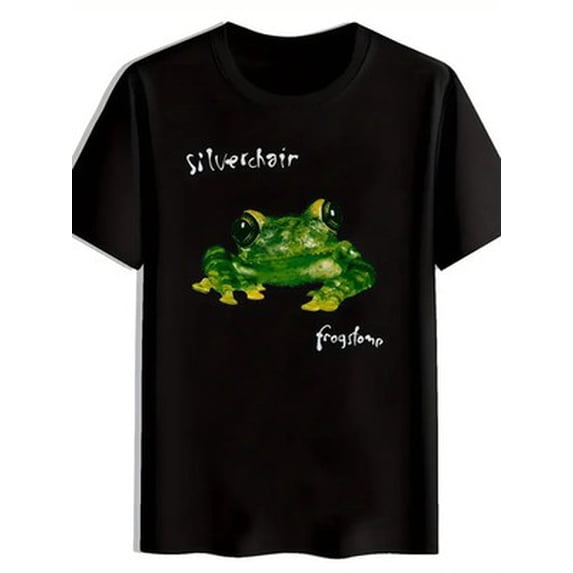 Velto Men's Black T-Shirt | Silverchair & Frogstomp Print, Casual Crew Neck Short Slee All Size S-5XL