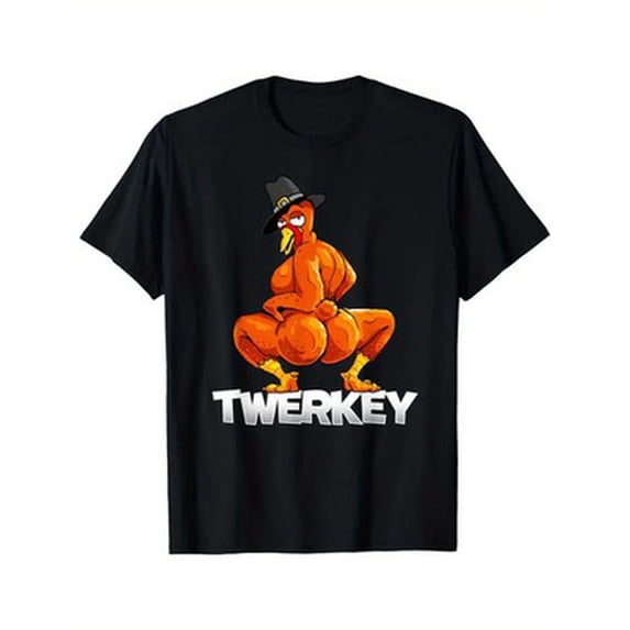 Velto Men's Breathable Cotton Crew Neck T-shirt with Twerkey Graphic - Comfortable, Ca All Size S-5XL