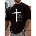 thumbnail image 1 of Velto Men's Christian Faith Graphic T-Shirt - The Way The Truth The Life Cross Design, All Size S-5XL, 1 of 5