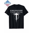 thumbnail image 1 of Velto Men's Christian Graphic T-Shirt - "My World Revolves Around The Son" Cross Desig All Size S-5XL, 1 of 5