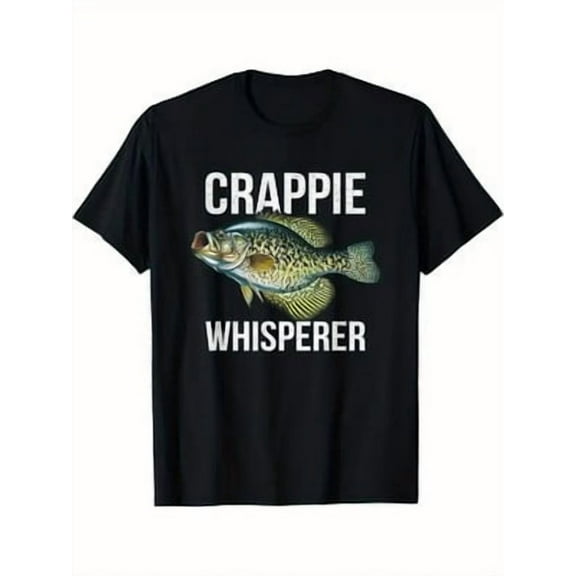 Velto Men's Crappie Fishing T-Shirt] Crappie Whisperer, Crappie Fishing Men's T-Shirt All Size S-5XL
