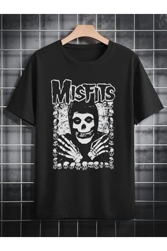 Men's Fashion T-Shirt - Summer Short Sleeve, Vintage Black Graphic Tee, Pe All Size S-5XL