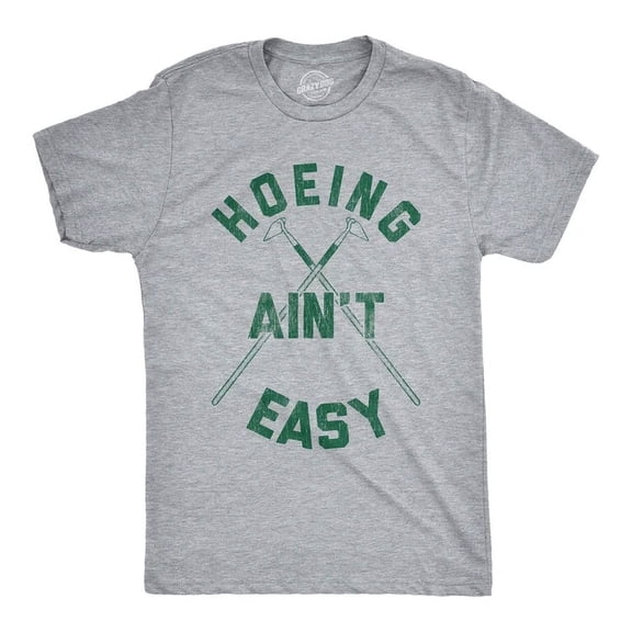 Velto Mens Hoeing Aint Easy T-Shirt Outdoor Backyard Gardening Graphic Tee All Size S-5XL