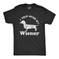 thumbnail image 1 of Velto Mens I Trip Over My Wiener T-Shirt Pet Puppy Graphic Dog Tee For All Size S-5XL, 1 of 5